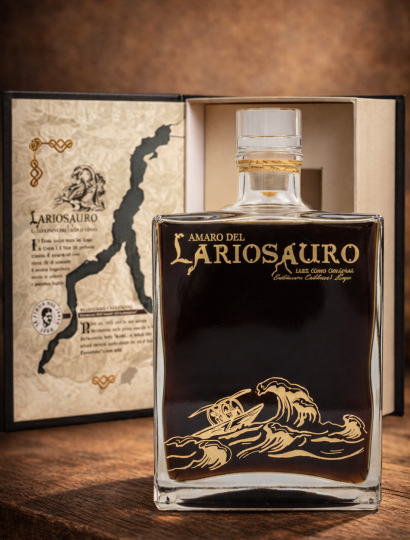 Amaro del Lariosauro bottiglia con astuccio regalo in legno
